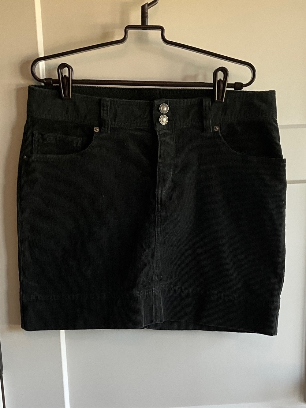 Patagonia Nearly Black Corduroy Mini Skirt